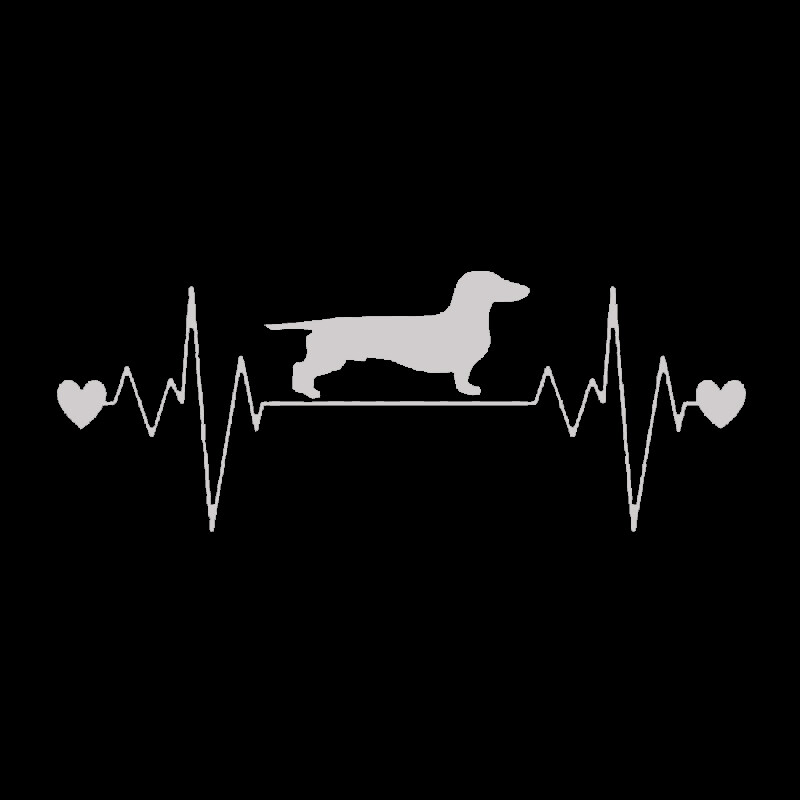 Αυτοκόλλητα αυτοκόλλητα αυτοκινήτου Dachshund Heartbeat Αυτοκόλλητα αντανακλαστικού βινυλίου αυτοκόλλητα φορτηγού Διακοσμητικά για φορητό υπολογιστή μοτοσυκλέτας αυτοκινήτου κομμένα αυτοκόλλητα