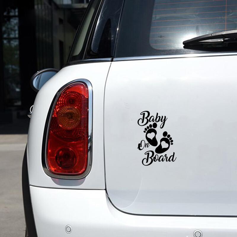 Automobilio lipdukas 3D 12,7cm*17,8CM Baby On Board lipdukai 3D lipdukai ant automobilio atspindinčio motociklo automobilio modelio