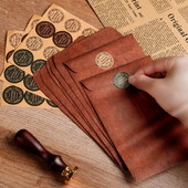 10 kom Retro omotnica od kraft papira Vintage blokovi za pisma DIY Pozivnice za vjenčanja Uredski materijal za korice od papira za pisma
