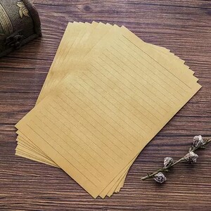 10 kom Retro omotnica od kraft papira Vintage blokovi za pisma DIY Pozivnice za vjenčanja Uredski materijal za korice od papira za pisma