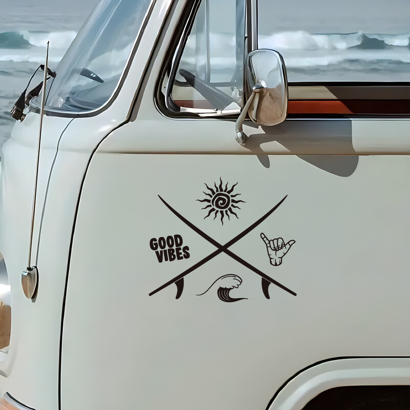 plaža valovi Naljepnica za automobil Naljepnice za motocikle Dodaci za stil automobila DIY Auto Naljepnica za kamione Vodootporan i ne odvaja se Prilagođeno