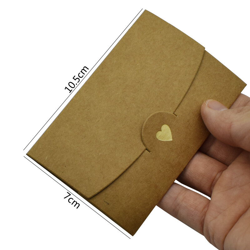 20db Mini papír borítékok Kis üdvözlőlap névjegykártya boríték levél esküvői meghívóhoz