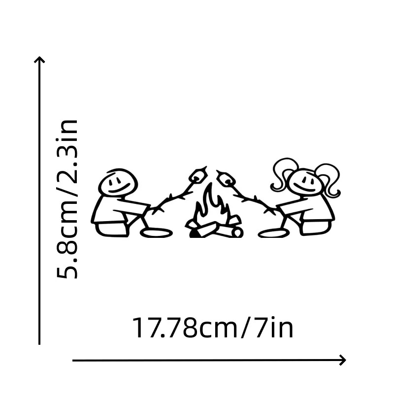 Camping matrica Vicces vinil autós teherautó lökhárító matrica
