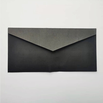10db Vintage nátronpapír borítékok üres A4-es háromszög marhabőr Kézzel készített fekete szett Író karácsonyi meghívók 22*11cm