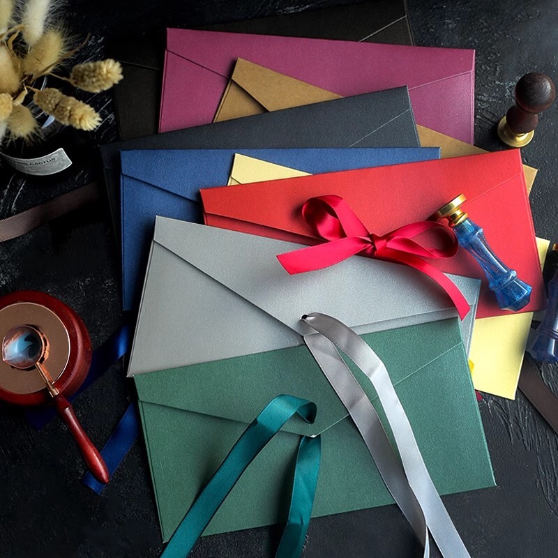 5 kom Kawaii Bowknot Envelopes Simpatične omotnice za gotovinu za pisma Papir DIY Pozivnice za vjenčanje Omot Uredski materijal