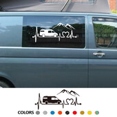 Autocolant de vinil pentru rulotă de diferite dimensiuni, autocolant în stil montan, decorare auto impermeabilă pe bara de protecție a caroseriei, fereastra din spate, laptop