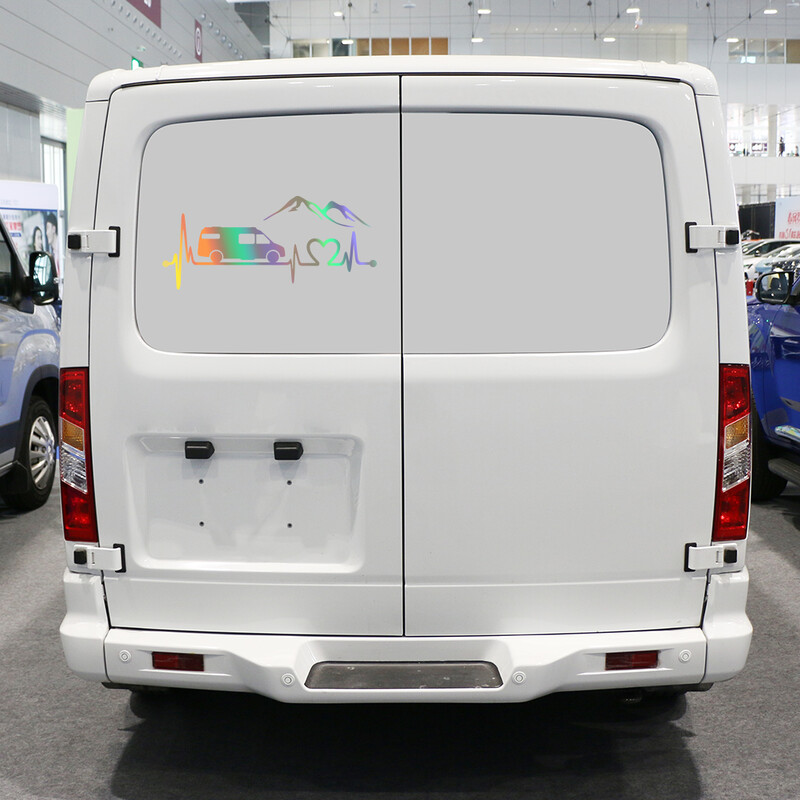 Autocolant de vinil pentru rulotă de diferite dimensiuni, autocolant în stil montan, decorare auto impermeabilă pe bara de protecție a caroseriei, fereastra din spate, laptop