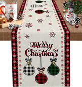 Sretno božićno drvce Ball Lanene staze za stol Dekoracije za blagdanske zabave za višekratnu upotrebu Runenrs Wedding Navidad Decorations