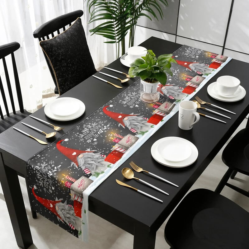 Gnom de Crăciun fulg de zăpadă lenjerie aleer de masă sifonier eșarfă reutilizabilă de iarnă bucătăria de Crăciun aleer de masă pentru sufragerie decorațiuni de Navidad