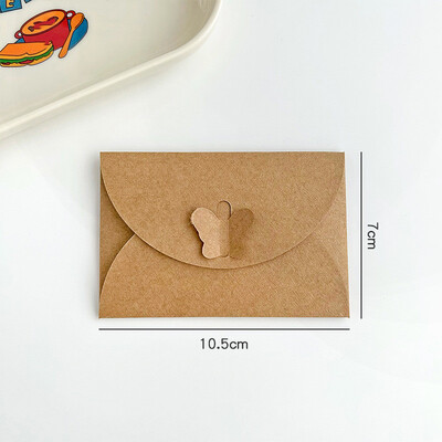 10 kom / pakiranje Veće Mini Male 17,5 x 11 CM / 10,5 x 7 CM Kuverte veličine od kraft papira Vintage Kuverta s leptir poklon karticom