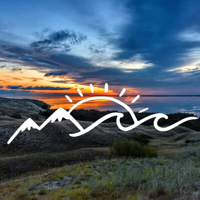 Sun Mountain Slope Vinyl Decal Mountain Sea And Sun Lover Stickers Винилови творчески забавни стикери за автомобили, мотоциклети, камиони, лаптопи
