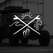 Σερφάρισμα το καλοκαίρι Αυτοκόλλητο αυτοκινήτου Αυτοκόλλητα μοτοσικλέτας Αυτοκόλλητα μοτοσικλέτας Αξεσουάρ στυλ αυτοκινήτου DIY Αυτοκόλλητο φορτηγών αυτοκινήτου Αδιάβροχο και χωρίς κόλλησηΠροσαρμοσμένο