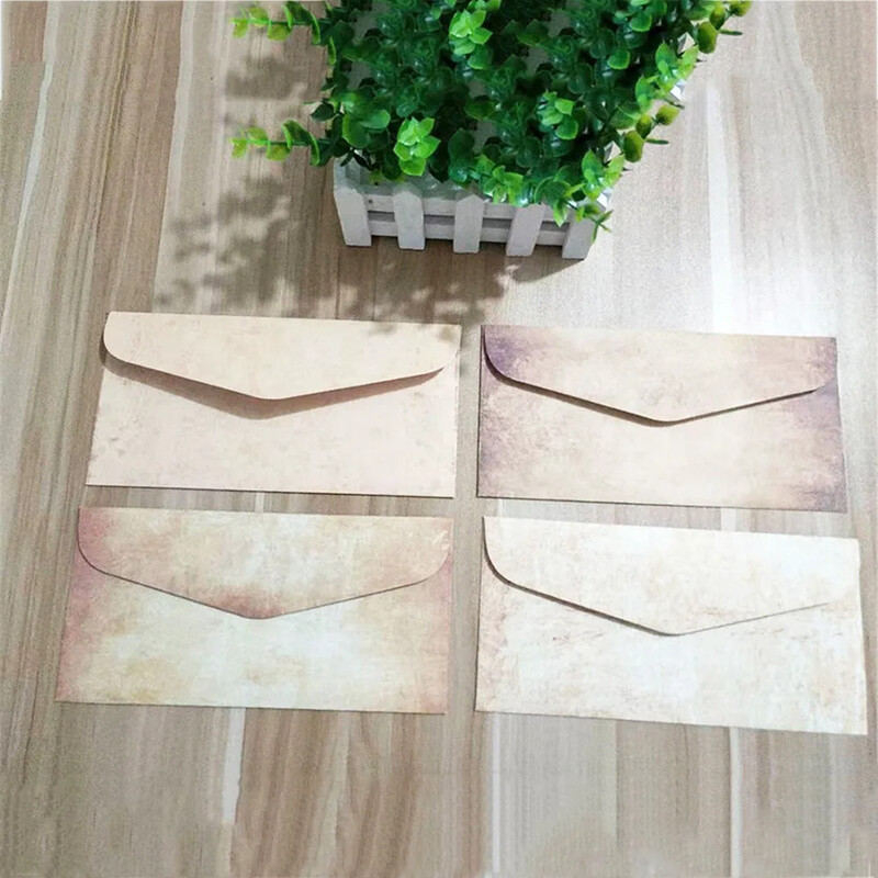 10PC set starinskih koverti Antikni pribor Elegantne omotnice od kraft papira za pozivnice za vjenčanja i zabave 220*110 cm
