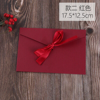 5 τμχ/σετ Vintage Western φάκελοι Χαριτωμένο κορδέλα παπιγιόν χάρτινος φάκελος για γράμματα Χριστουγεννιάτικο προσκλητήριο γάμου