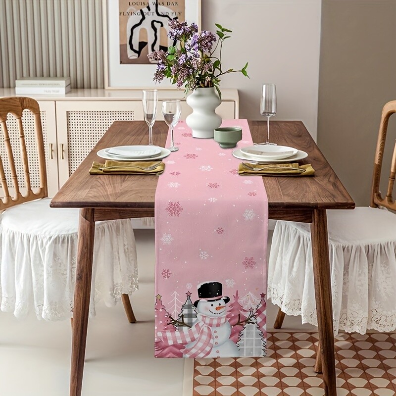 Om de zăpadă de Crăciun Pom de Crăciun lenjerie aleer de masă sifonier eșarfă iarnă vacanță de Crăciun acasă petrecere decor de masă decorațiuni de Crăciun 2025