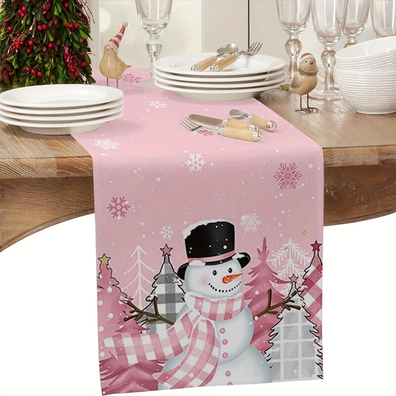 Om de zăpadă de Crăciun Pom de Crăciun lenjerie aleer de masă sifonier eșarfă iarnă vacanță de Crăciun acasă petrecere decor de masă decorațiuni de Crăciun 2025
