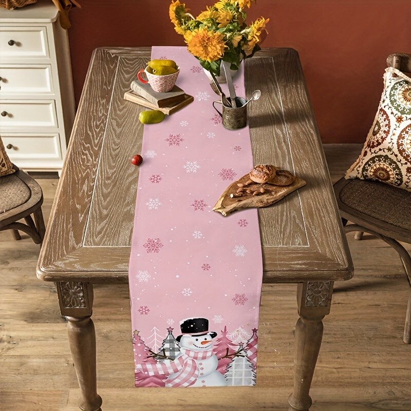 Om de zăpadă de Crăciun Pom de Crăciun lenjerie aleer de masă sifonier eșarfă iarnă vacanță de Crăciun acasă petrecere decor de masă decorațiuni de Crăciun 2025