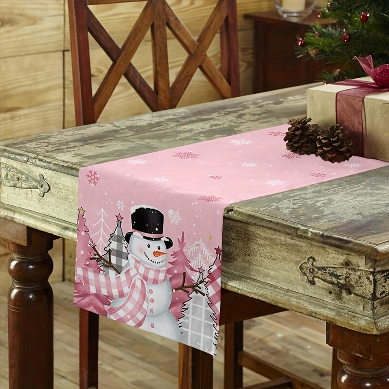 Om de zăpadă de Crăciun Pom de Crăciun lenjerie aleer de masă sifonier eșarfă iarnă vacanță de Crăciun acasă petrecere decor de masă decorațiuni de Crăciun 2025