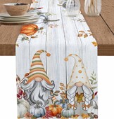 Gnomai Rudeninis Moliūgas Eukaliptas Lininiai Stalo bėgikai Suknelės Šaliko dekoras Patvarus valgomasis Namų stalo bėgikai Vakarėlio reikmenys