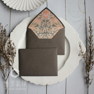 Творчески ретро пликове за подаръци Morandi Пликове с цветна подплата Плик за сватбена покана 115mmx160mm