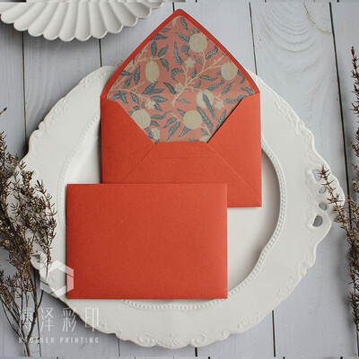 Творчески ретро пликове за подаръци Morandi Пликове с цветна подплата Плик за сватбена покана 115mmx160mm