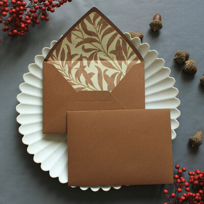 Творчески ретро пликове за подаръци Morandi Пликове с цветна подплата Плик за сватбена покана 115mmx160mm