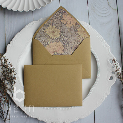 Творчески ретро пликове за подаръци Morandi Пликове с цветна подплата Плик за сватбена покана 115mmx160mm