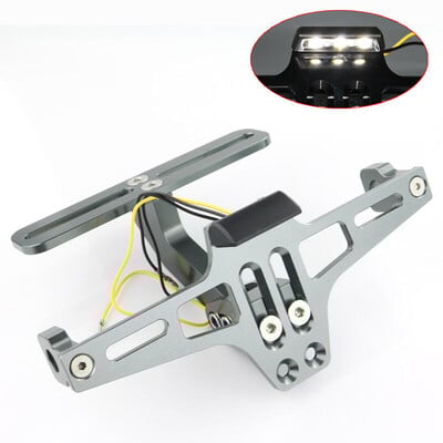 Για Yamaha XJ6 XJ6F XJ6N DIVERSION 2009-2014 Μοτοσικλέτα Ρυθμιζόμενη πίσω ουρά Τακτοποιημένη βάση στήριξης πινακίδας κυκλοφορίας Φως LED