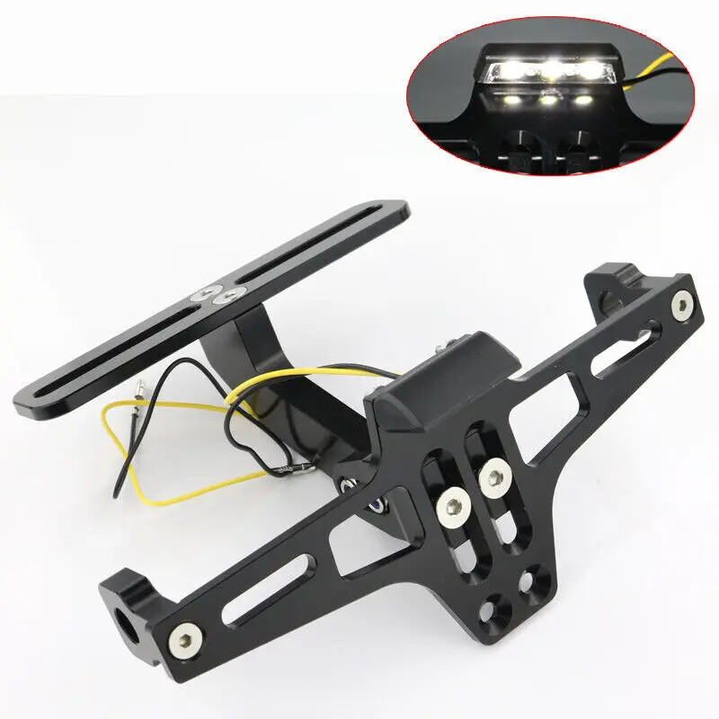 Για Yamaha XJ6 XJ6F XJ6N DIVERSION 2009-2014 Μοτοσικλέτα Ρυθμιζόμενη πίσω ουρά Τακτοποιημένη βάση στήριξης πινακίδας κυκλοφορίας Φως LED