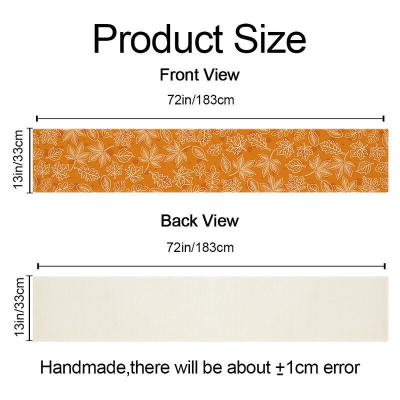 Есенен кленов лист, оранжев флаг за маса, кленов лист, оранжев дизайн на точки