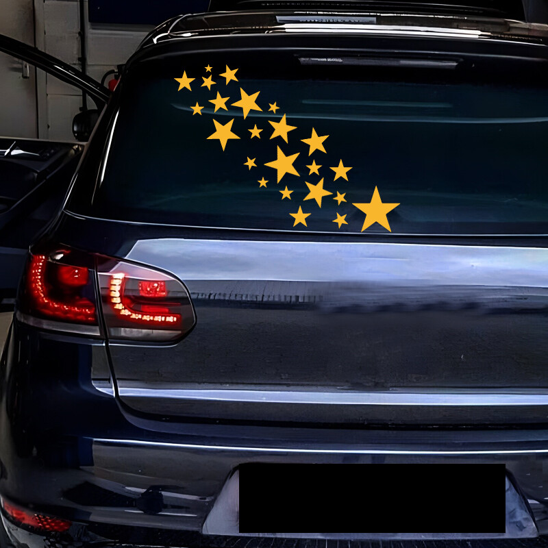 Zvijezda petokraka reflektirajuća naljepnica za automobil, kreativna vinilna naljepnica za prijenosno računalo motocikl Vodootporan i izdržljiv
