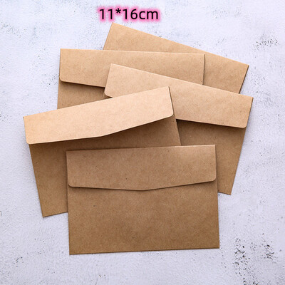 20τμχ 16x11cm Χάρτινοι Φάκελοι Προσκλητήρια Γάμου Δώρο Καρτ ποστάλ Αποθήκευση Χαρτικά Μαύρο Λευκό Krafts Χρώμα