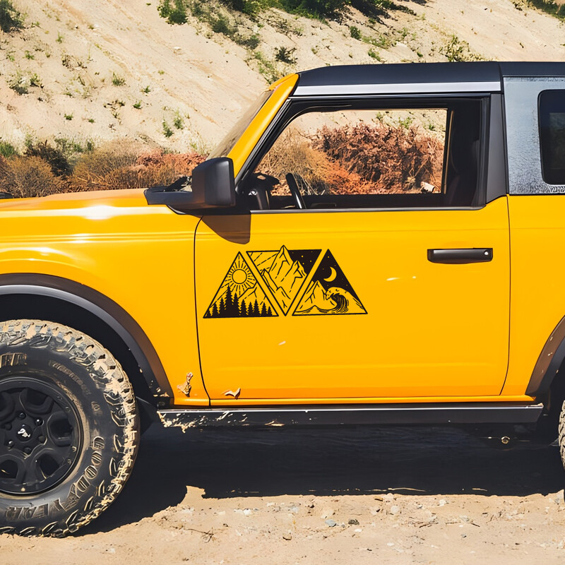 Car Styling Ocean Mountain matricák, lakóautó lakóautó SUV dekoráció Vinyl matricák tartozékok Tunning autóalkatrészek