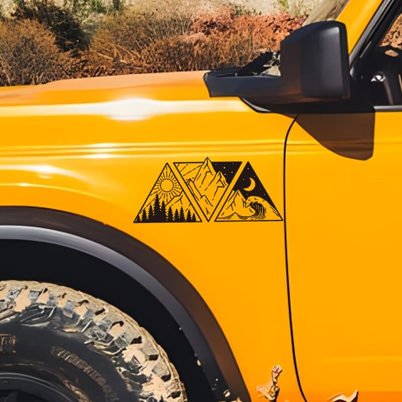 Car Styling Ocean Mountain matricák, lakóautó lakóautó SUV dekoráció Vinyl matricák tartozékok Tunning autóalkatrészek