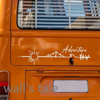 Camping Outdoors Adventure Vinyl Αυτοκόλλητο Camper Van SUV Διακόσμηση Χαλκομανίες Παράθυρο αυτοκινήτου Πόρτα Αυτοκόλλητα Βινυλίου Διακοσμητικά