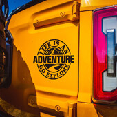 Život je avantura Naljepnica za prozorsko staklo automobila kampiranje RV off-road avantura motocikl personalizirana ukrasna naljepnica latte art