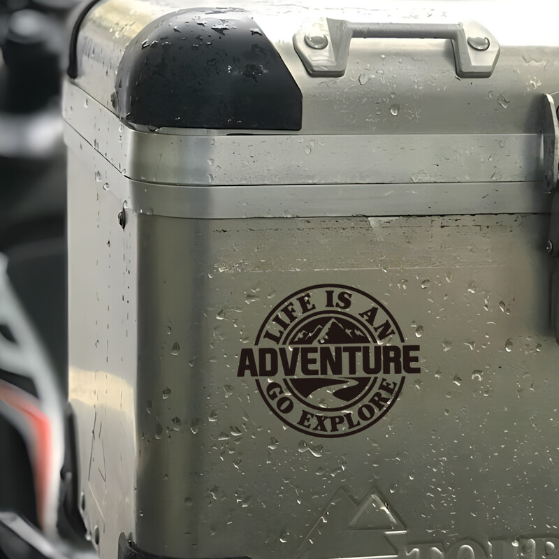 Život je avantura Naljepnica za prozorsko staklo automobila kampiranje RV off-road avantura motocikl personalizirana ukrasna naljepnica latte art