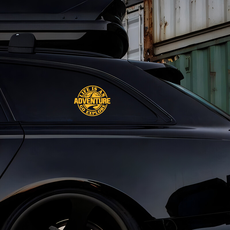 Život je avantura Naljepnica za prozorsko staklo automobila kampiranje RV off-road avantura motocikl personalizirana ukrasna naljepnica latte art