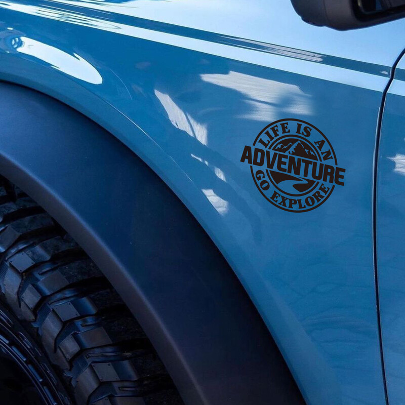 Život je avantura Naljepnica za prozorsko staklo automobila kampiranje RV off-road avantura motocikl personalizirana ukrasna naljepnica latte art