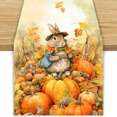 Akvarelė, moliūgų lapai, rudeniniai skalbiniai, stalo bėgikai, šalikai, rudens padėkos derliaus nuėmimo dienos virtuvės šventės, vestuvių vakarėlio dekoracijos