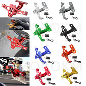 Motociklo universalus reguliuojamas valstybinio numerio ženklo laikiklis galinio posūkio signalo LED lempos laikiklis CNC registracijos plokštelės laikiklis