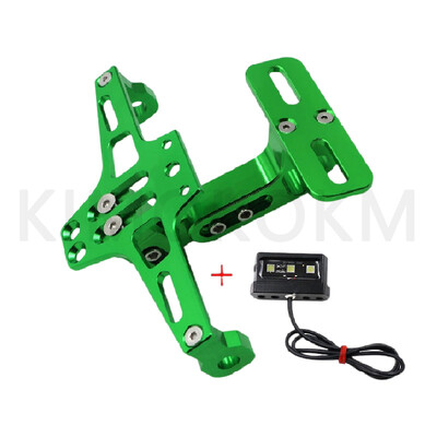 Motociklo universalus reguliuojamas valstybinio numerio ženklo laikiklis galinio posūkio signalo LED lempos laikiklis CNC registracijos plokštelės laikiklis