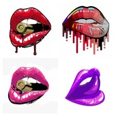 Αστεία κόκκινα χείλη Bullet Αυτοκόλλητο αυτοκινήτου Δημιουργικός προφυλακτήρας παραθύρου Βαλίτσα φορητού υπολογιστή Αυτοκόλλητο βινυλίου διακοσμητικό αδιάβροχο αξεσουάρ PVC