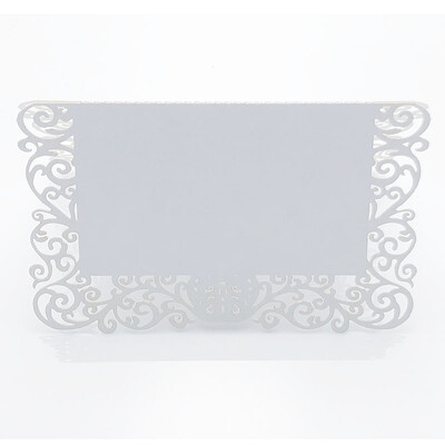 50db Gyöngyházfényű Csipke Név Helykártyák Esküvői Dekoráció Asztaldekor Asztalnév Üzenet Üdvözlőlap Rendezvényparti Kellékek