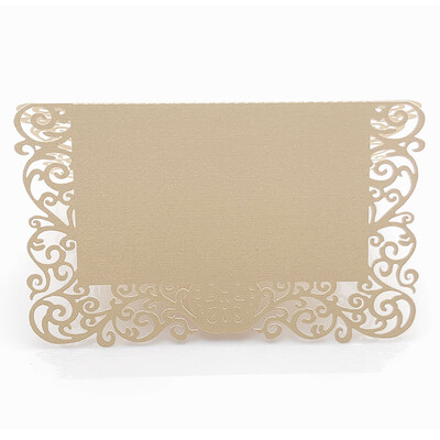 50db Gyöngyházfényű Csipke Név Helykártyák Esküvői Dekoráció Asztaldekor Asztalnév Üzenet Üdvözlőlap Rendezvényparti Kellékek