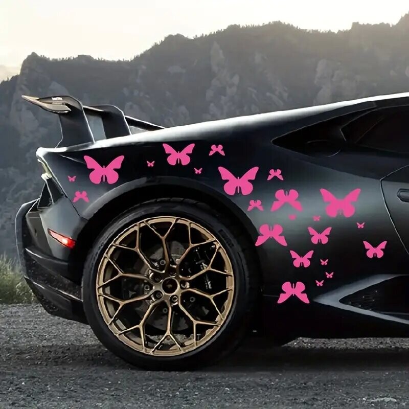 Set de 62 de bucăți drăguț și frumos autocolante laterale pentru mașină, autocolante din vinil pentru bara de protecție a mașinii pentru fete și doamne