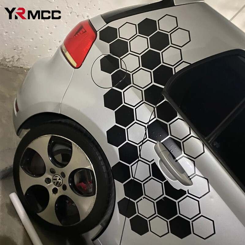 Автомобилни стикери с пчелна пита Модификация на декора Странична на автомобила Водоустойчиви стикери с пчелна пита Творчески стикери за мотоциклет Авто декор Стикери Направи си сам