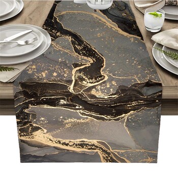 Marble Style Grey Fashion Creative Table Runner Διακόσμηση τραπεζιού Αξεσουάρ Μοντέρνο μινιμαλιστικό ντουλάπι Τραπεζομάντιλο Runner