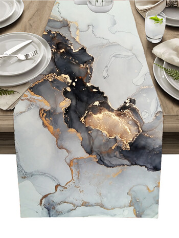 Marble Style Grey Fashion Creative Table Runner Διακόσμηση τραπεζιού Αξεσουάρ Μοντέρνο μινιμαλιστικό ντουλάπι Τραπεζομάντιλο Runner