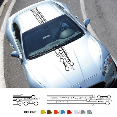 Autocolante de acoperiș pentru capota mașinii Grafică de curse Sport Decal pentru Kia Sportage Land Rover Evoque Honda XR-V Hyundai Tucson Accent Ford